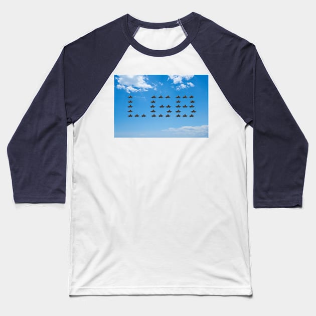 Let's Go Brandon F15 Jet Fighters Baseball T-Shirt by GRCsays